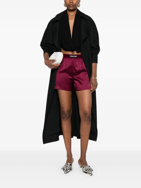 TOM FORD stretch-silk shorts - Red - zdjęcie produktu nr 2