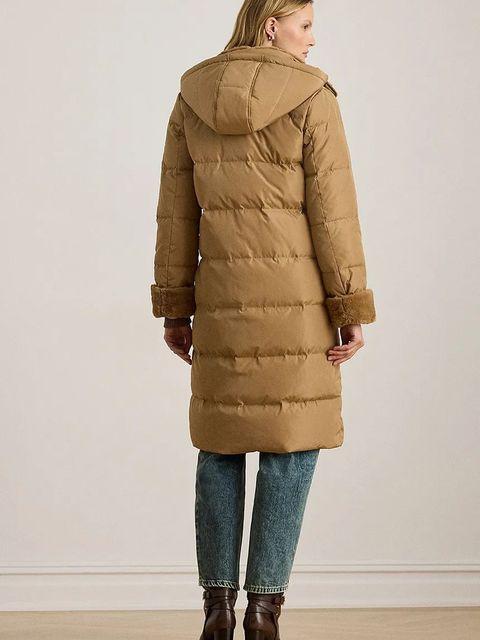 Lauren Ralph Lauren kurtka puchowa kolor beżowy zimowa 297P04130