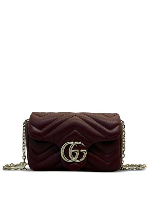 Gucci mini GG Marmont shoulder bag - Brown - zdjęcie produktu nr 1