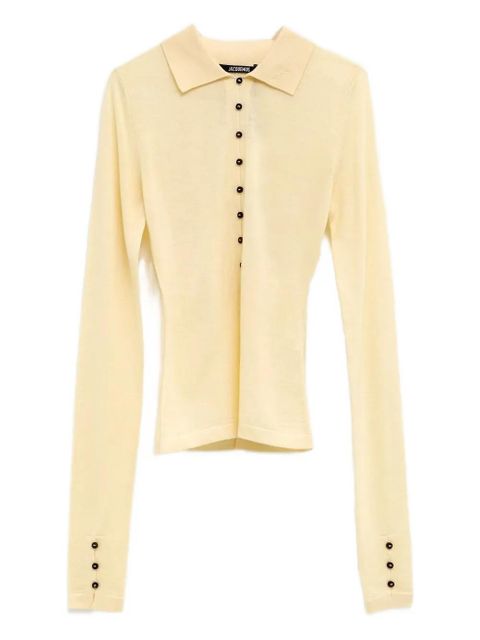 Jacquemus button-detail polo top - Yellow - zdjęcie produktu nr 2