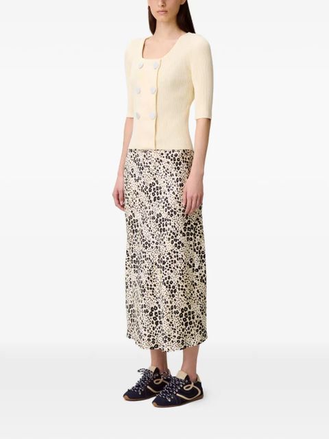 Claudie Pierlot button ribbed cardigan - Neutrals