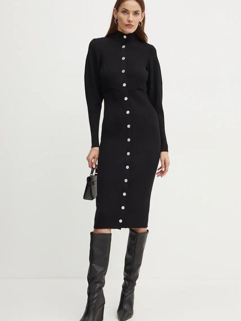 Silvian Heach torebka skórzana SANITA kolor czarny RCP25016BO