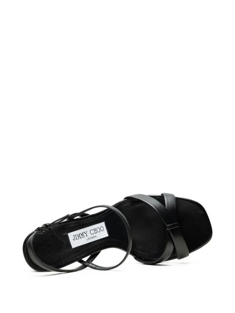 Jimmy Choo Elsy crossover-strap block-heel sandals - Black