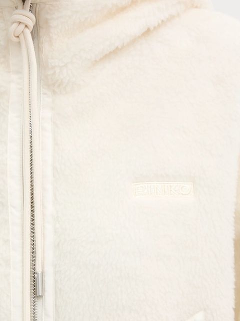 Pinko kurtka z dodatkiem wełny damska kolor beżowy przejściowa oversize 105975 A2YV