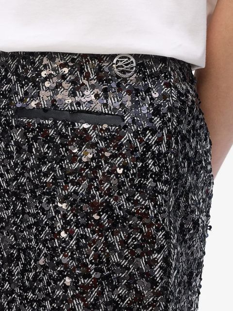 Karl Lagerfeld spódnica kolor szary mini ołówkowa A4W12016