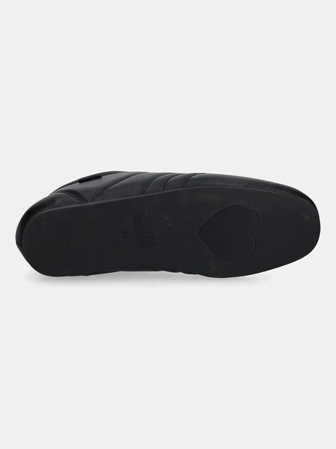 Love Moschino sneakersy skórzane damskie kolor czarny JA10201G1NIA0000