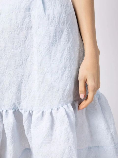 Simone Rocha flared-hem textured skirt - Blue