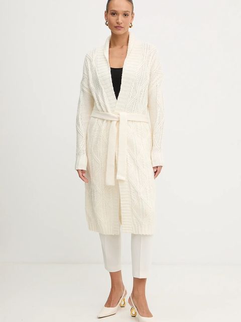 Guess kardigan z dodatkiem wełny NATHALIE damski kolor beżowy W5BR76 Z4152