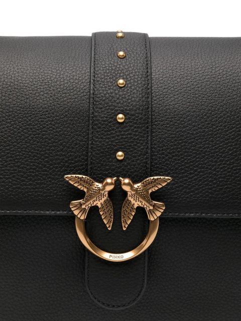 PINKO Love One leather shoulder bag - Black