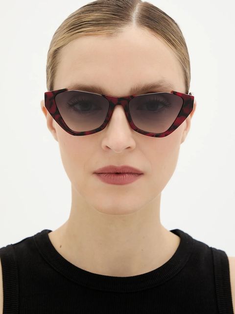 Moschino okulary przeciwsłoneczne damskie kolor bordowy MOS197/S - zdjęcie produktu nr 2