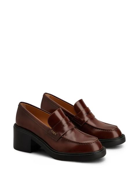 Tod's 60mm leather loafers - Brown - zdjęcie produktu nr 2