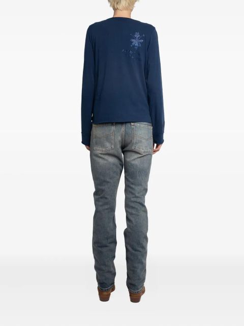 Zadig&Voltaire embellished V-neck top - Blue