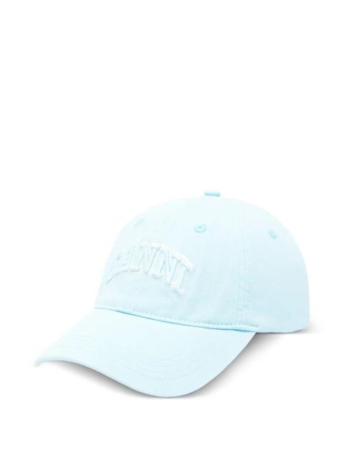 GANNI logo-embroidered cap hat - Blue - zdjęcie produktu nr 1