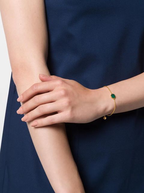 Monica Vinader Siren Fine Chain Green Onyx bracelet - Gold - zdjęcie produktu nr 2
