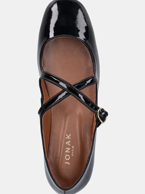 Jonak baleriny skórzane DUCKY kolor czarny 3600202