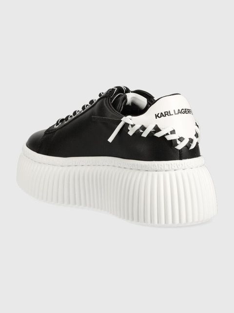 Karl Lagerfeld sneakersy skórzane KREEPER LO kolor czarny KL42372