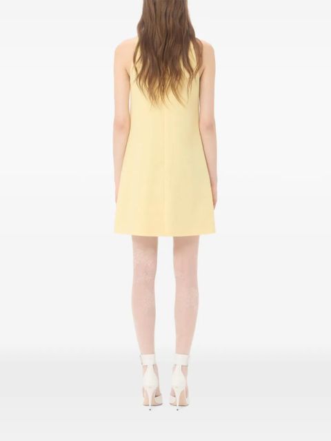 Valentino Garavani embroidered crepe couture short dress - Yellow