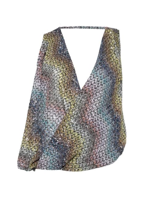 Missoni zigzag sequin-embellished top - Blue - zdjęcie produktu nr 1