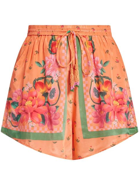 FARM Rio Fruit Garden-print drawstring shorts - Orange - zdjęcie produktu nr 1