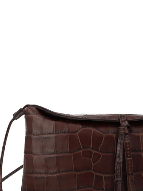 STAUD croc-effect leather shoulder bag - Brown - zdjęcie produktu nr 2