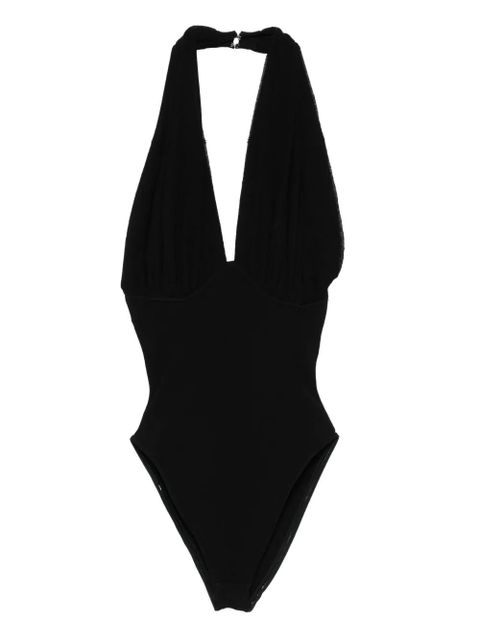 Paris Georgia draped halterneck bodysuit - Black - zdjęcie produktu nr 1