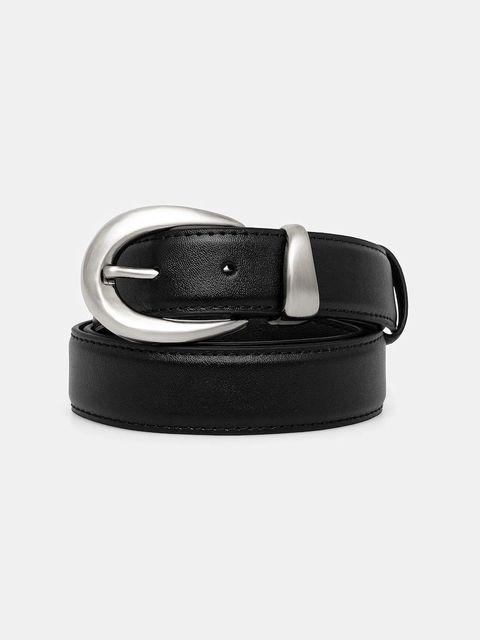 Answear.LAB pasek skórzany damski kolor czarny - zdjęcie produktu nr 1