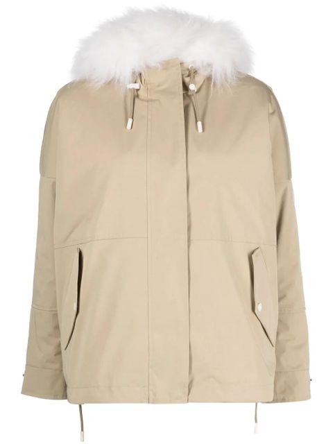 Yves Salomon reversible hooded cropped parka - Neutrals - zdjęcie produktu nr 1