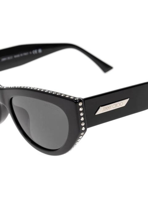 Jimmy Choo embellished cat-eye sunglasses - Black - zdjęcie produktu nr 2