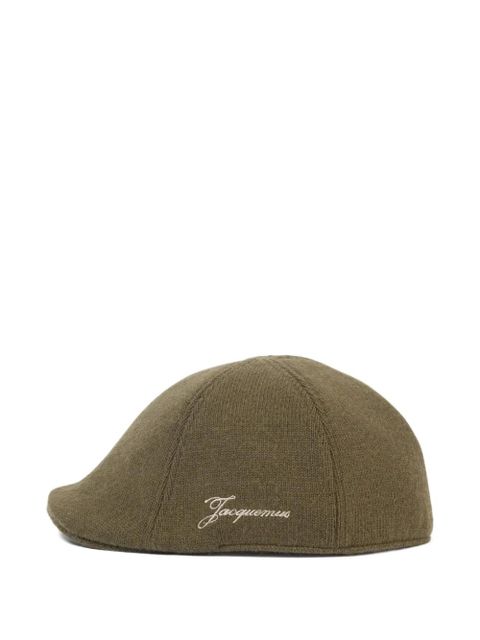 Jacquemus The Atelier- logo embroidery beret - Green - zdjęcie produktu nr 1