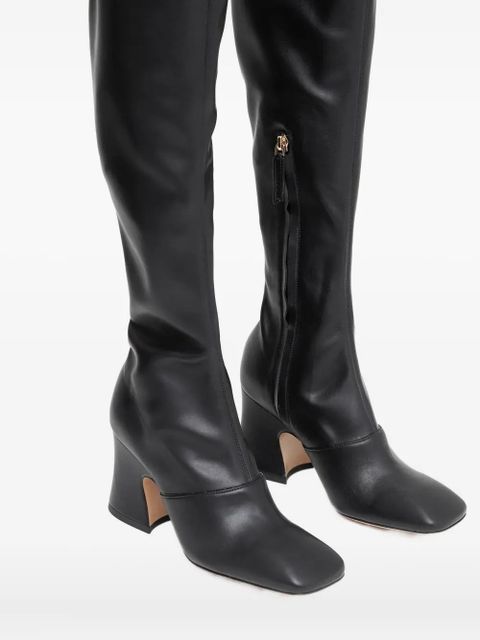 Chloé leather over-the-knee heeled boots - Black