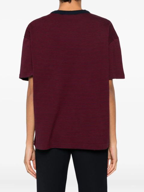 Prada striped pocket T-shirt - Red
