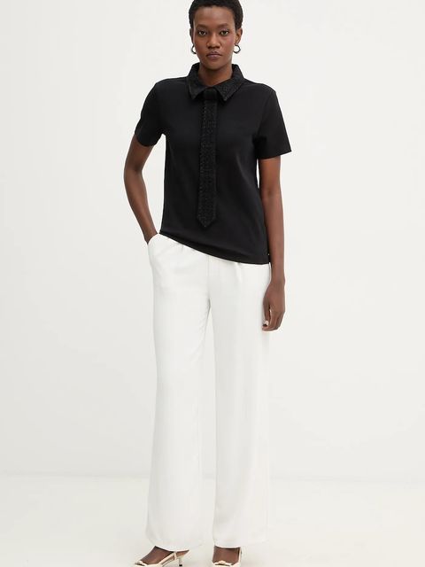 Karl Lagerfeld polo damski kolor czarny B1W17011