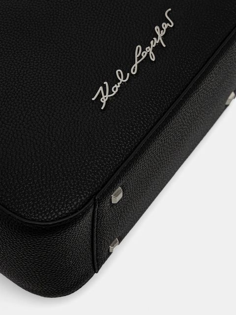 Karl Lagerfeld torebka skórzana kolor czarny 24WW3009