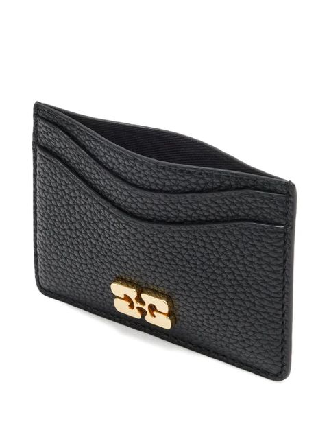 GANNI Bou logo card holder - Black