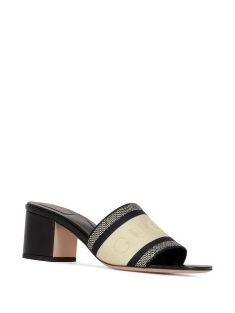 Gucci logo-band sandals - Neutrals - zdjęcie produktu nr 2
