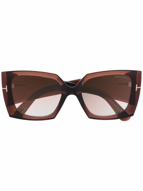 TOM FORD Eyewear tinted oversize-frame sunglasses - Brown - zdjęcie produktu nr 1