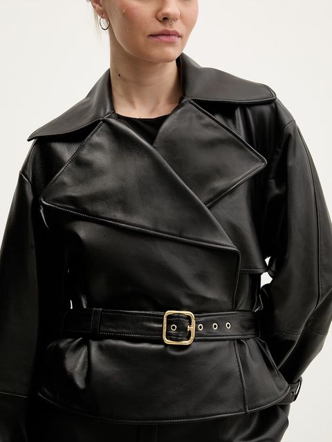 HUGO kurtka skórzana Lanitte