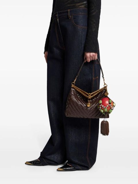 ETRO apple-tassel leather charm - Brown