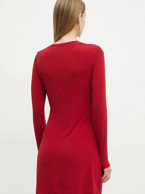 Herve Leger sukienka Abby kolor czerwony mini dopasowana RMJ8503223