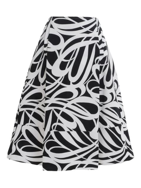 Marni Pre-Owned abstract-print skirt - Black - zdjęcie produktu nr 1