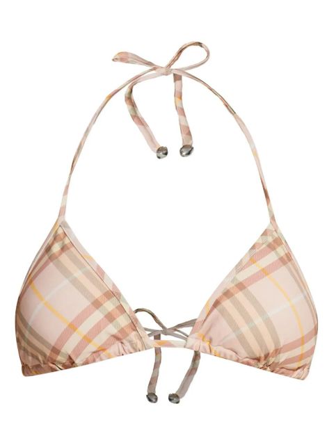 Burberry check pattern bikini top - Pink - zdjęcie produktu nr 1