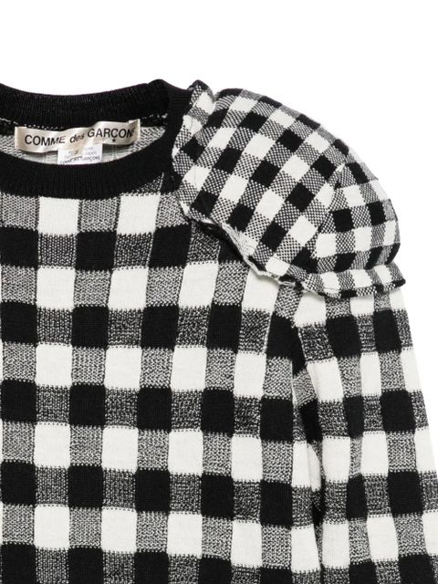 Comme Des Garçons gingham-check top - Black
