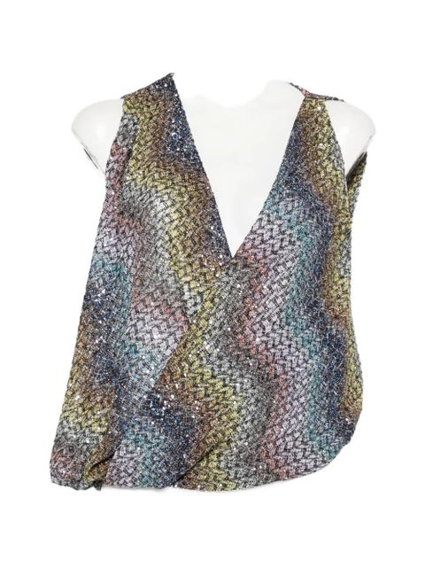 Missoni zigzag sequin-embellished top - Blue - zdjęcie produktu nr 1