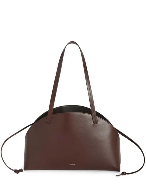 Jil Sander curved medium shoulder bag - Brown - zdjęcie produktu nr 1