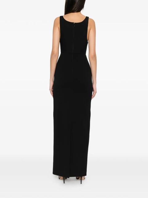 Solace London Noor corset-style maxi dress - Black
