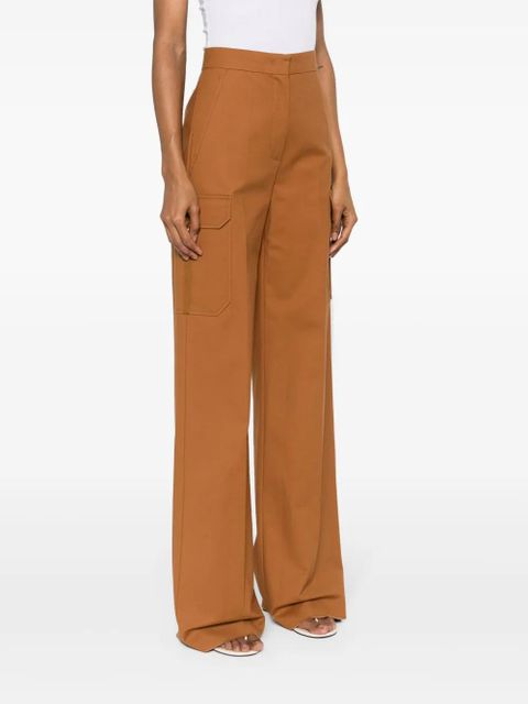 Max Mara Edda logo-embroidered trousers - Brown