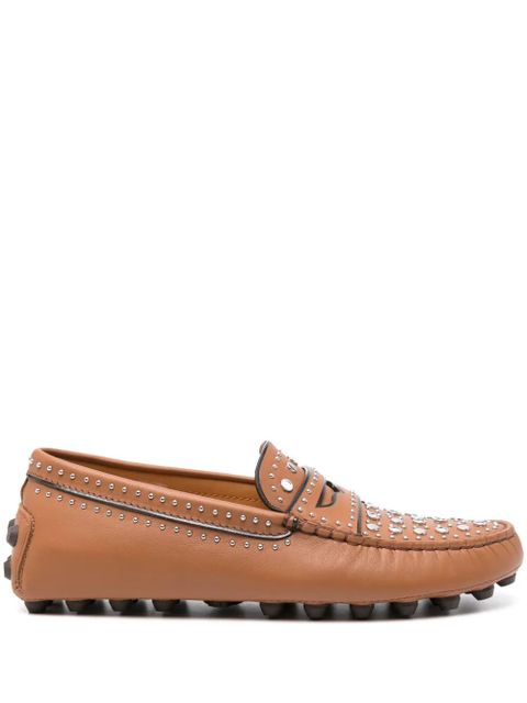 Tod's stud-embellished loafers - Brown - zdjęcie produktu nr 1