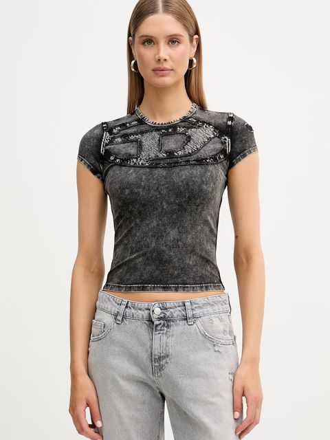 Diesel T-shirt damski bawełniany z elastanem T-MELY-CUP - zdjęcie produktu nr 1