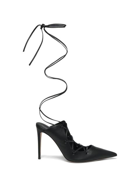 Alexander McQueen Ghillie lace-up skull-charm mules - Black - zdjęcie produktu nr 1