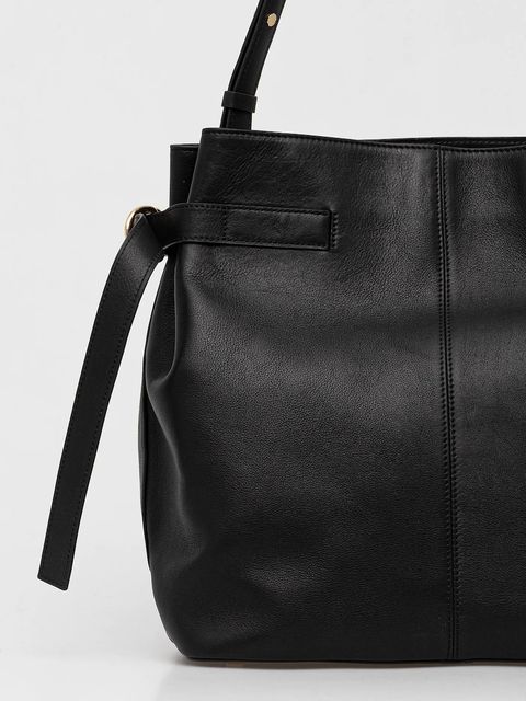 Patrizia Pepe torebka skórzana kolor czarny 2B0150 L162